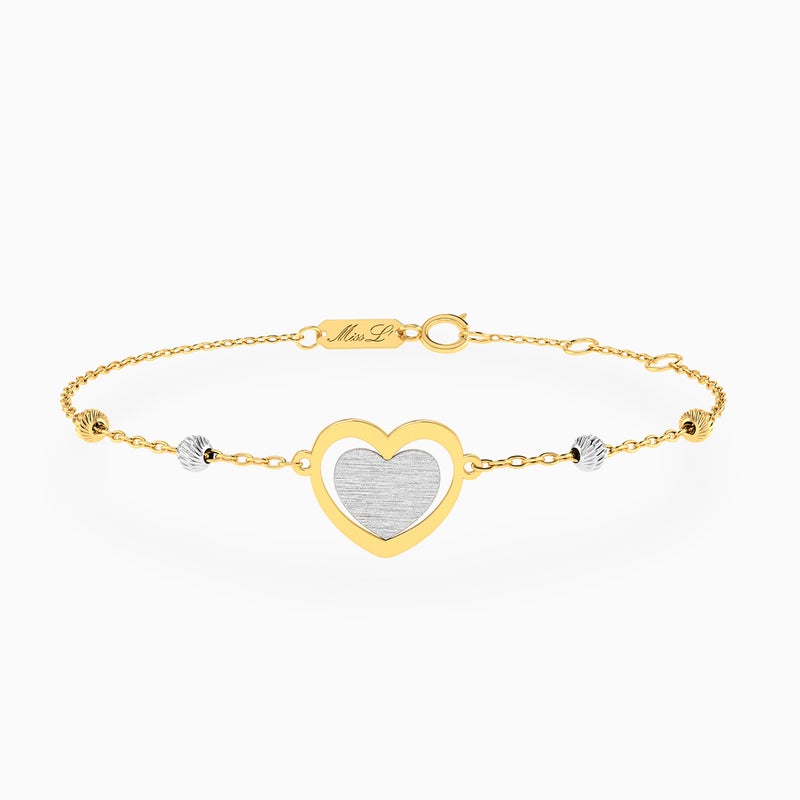 Miss L' by L'azurde Heart Chain Bracelet in 18K Gold - Image 2